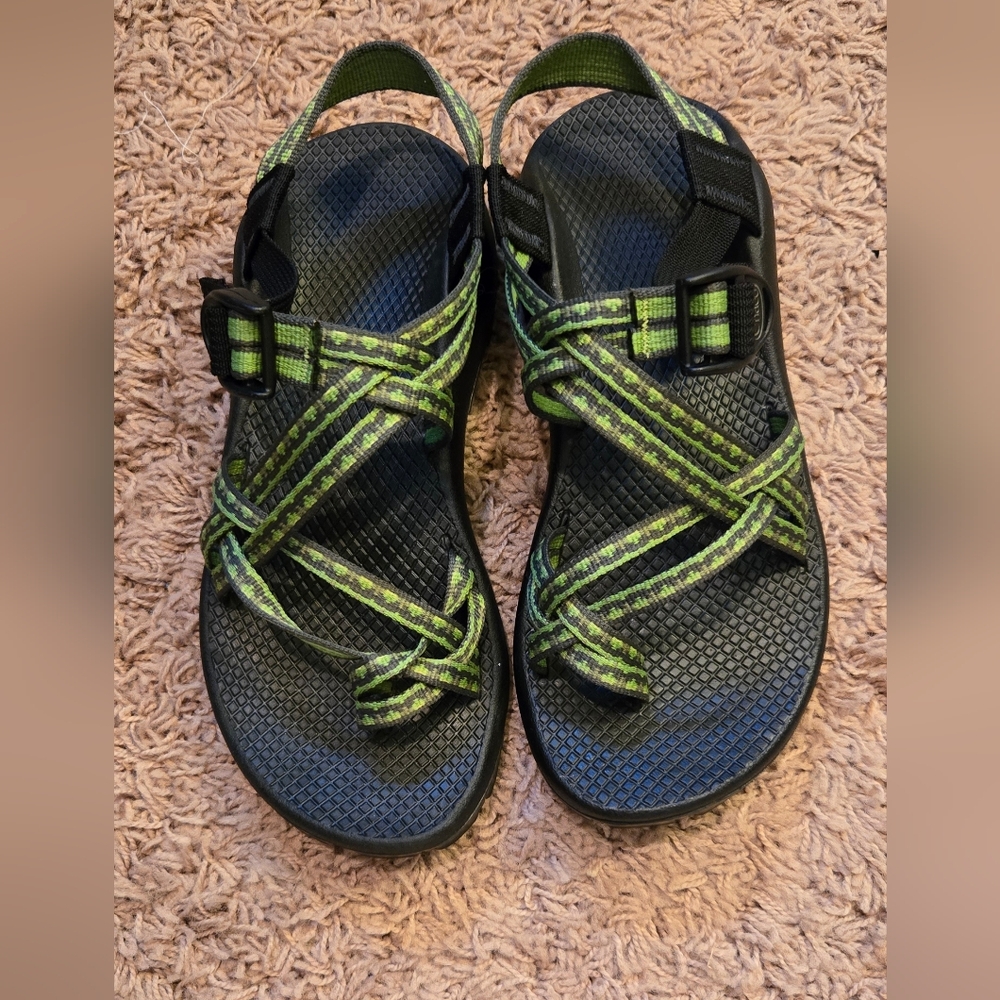 Chaco Green and Black Women's Sandals